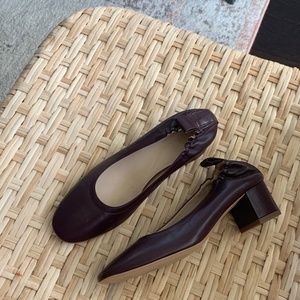 Everlane Day Heel in Burgundy